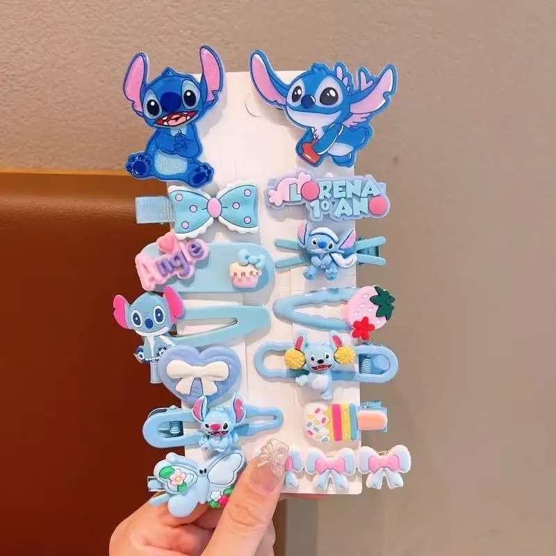 14 قطعة/المجموعة ديزني غرزة مقاطع الشعر فتاة Hairbangs تمزيقه الشعر مع مقاطع الشعر لطيف على الجانب أغطية الرأس التبعي #5