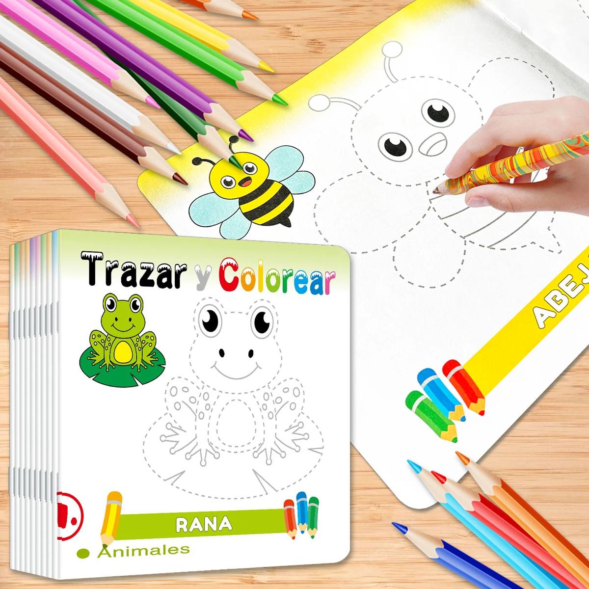 Set of 10 creative DIY doodle books featuring simple drawing and pen-control exercises—perfect as a birthday or Halloween gift.