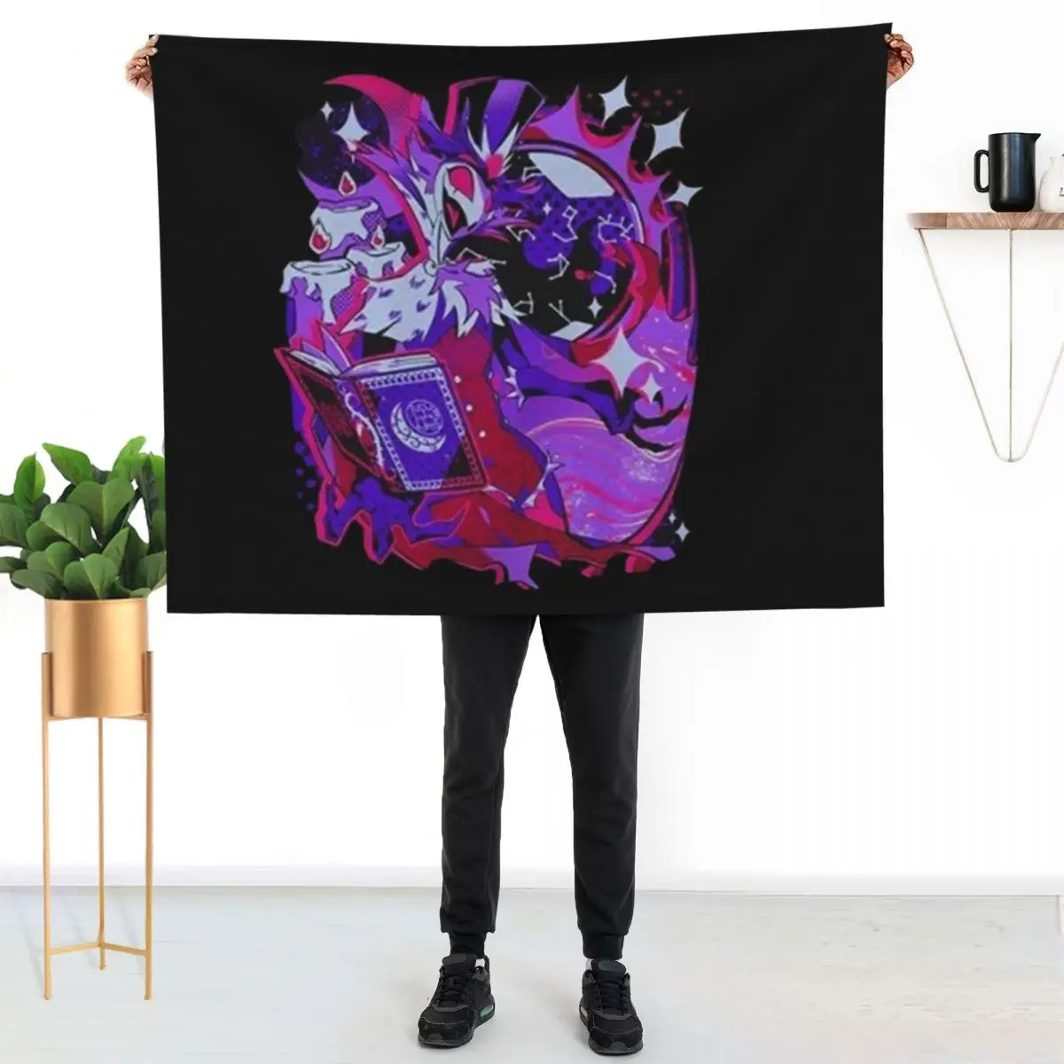 

Helluva Boss Stolas Throw Blanket Soft Sherpa Fleece Warm Blanket for Winter