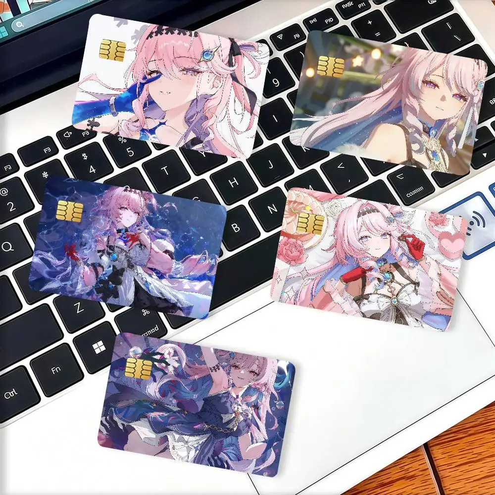 Game Wuthering Waves Denia Credit Card Decorative Card Stickers Suitable For Bank Cards Metro Transit Anti-scratch Gift 4PCS
