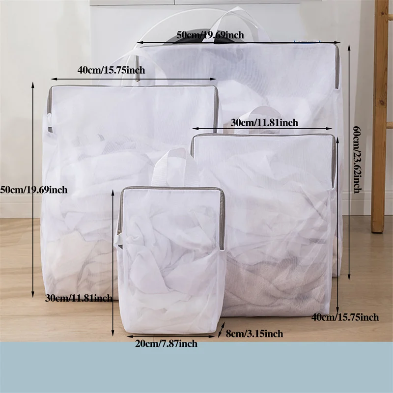 Popular Upgraded Laundry Hand Bags Reusable Washing Machine Clothing Care Wash Bag Mesh Net Bra Socks Lingerie Underwear Storage