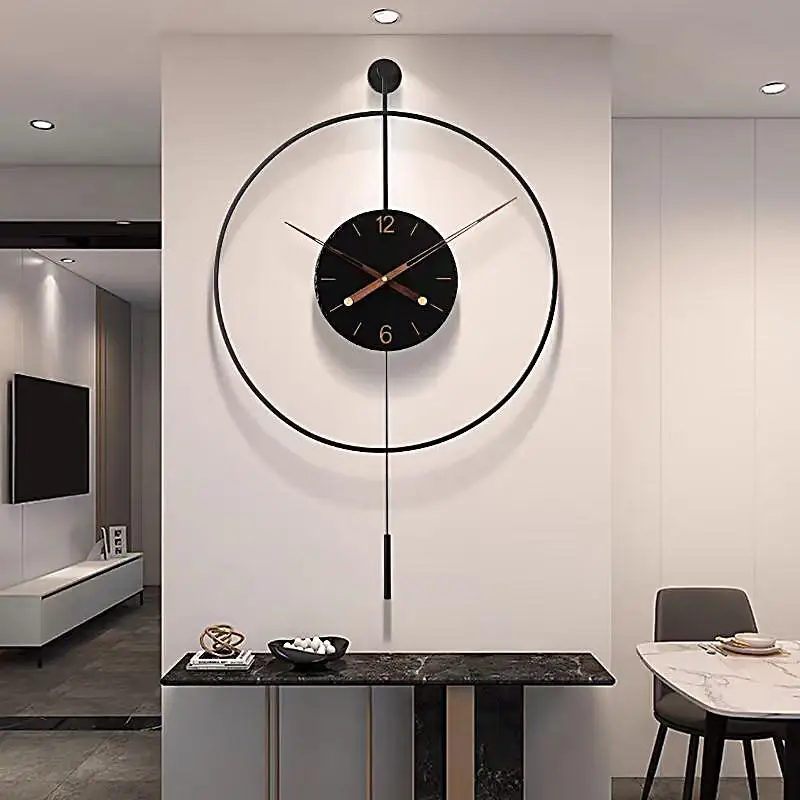 

Modern Simple Living Room Wall Clock Minimalist Light Luxury Creative Art Clock Italian Clock Wall Hanging Premium New 2025