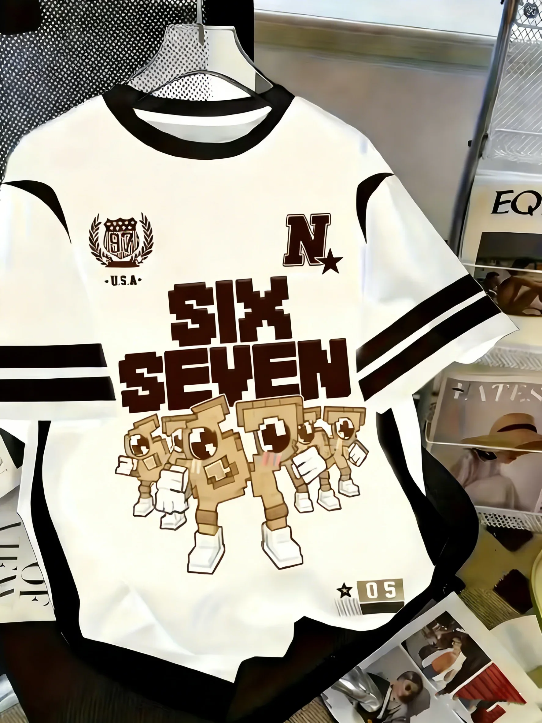 T-shirt For Kids 67 Six Seven Italian Brain Rot Math Joke Tops Y2k Game Saying Short Sleeve Graphic Y2k Children's T-shirt