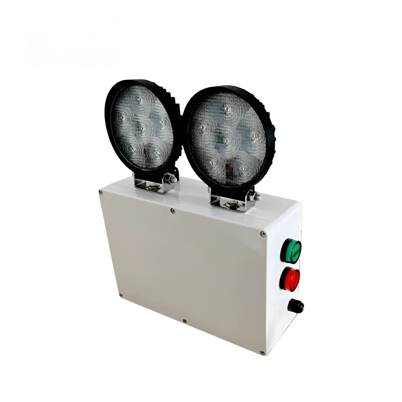 IP65 3000 mm Rechargeable 5000 mAh Dual Head Emergency Light 2X14W Light Emitting Diode Dust and Moisture Resistant