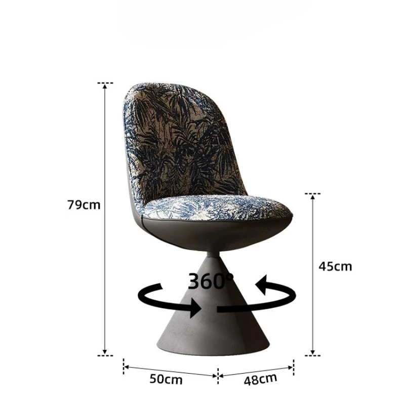 مقعد دوار إيطالي حديث، مقعد مكياج بتصميم إبداعي لأثاث غرفة النوم، طاولة تزيين قابلة للدوران/كرسي مكتب الدراسة