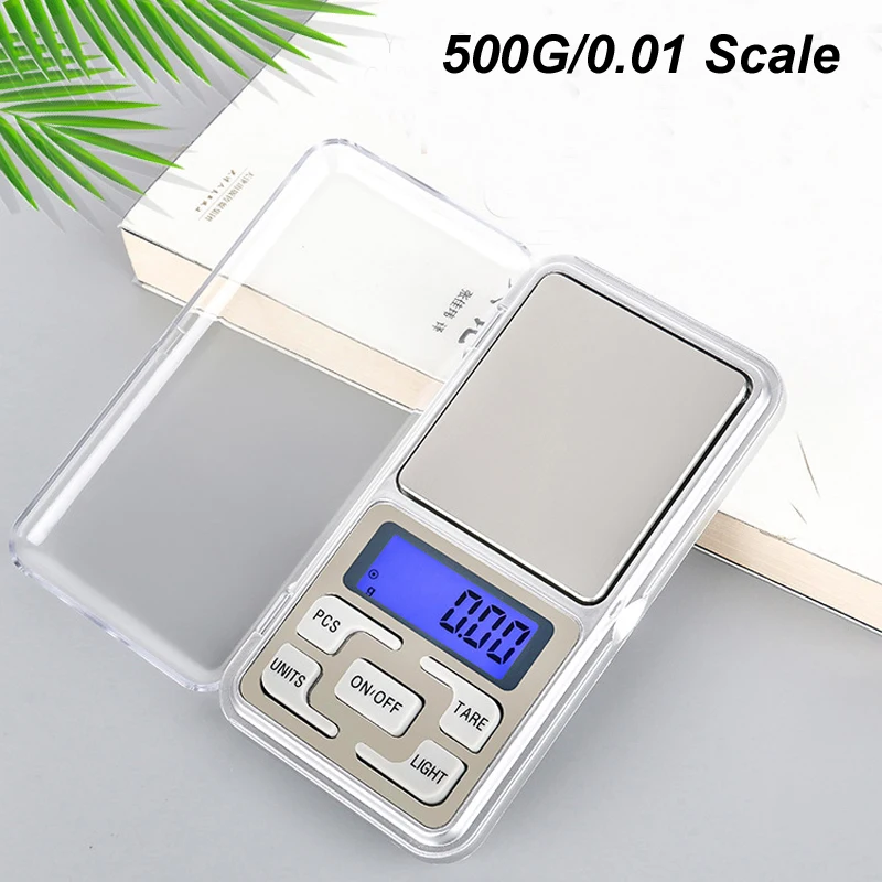 Electronic Digital LCD Weight 500g/0.01g Scale Balance Pocket Jewelry Diamond  Backlight For Kitchen laboratory