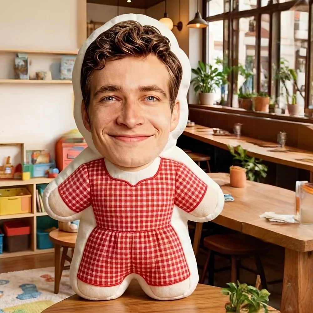 1Pc Personalized Custom Face Photo Funny Throw Pillow, Double-Sided Printing Design, Soft Plush Cushion with Insert
