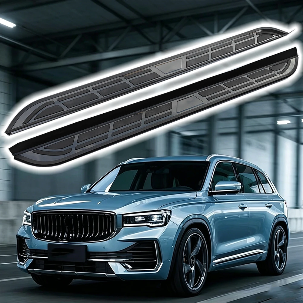 Premium Aluminum Car Foot Pedals Side Steps Nerf Bars for Geely Monjaro 2023-2026, No Drilling Needed, Anti-Slip