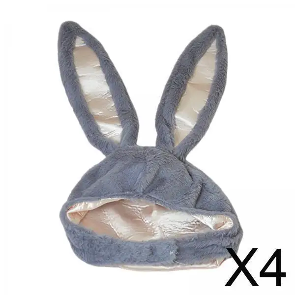 Chapeau à capuche avec oreilles de lapin, casquette chaude en coton et peluche, bandeau de Costume Unique pour accessoires Photo de Cosplay de noël