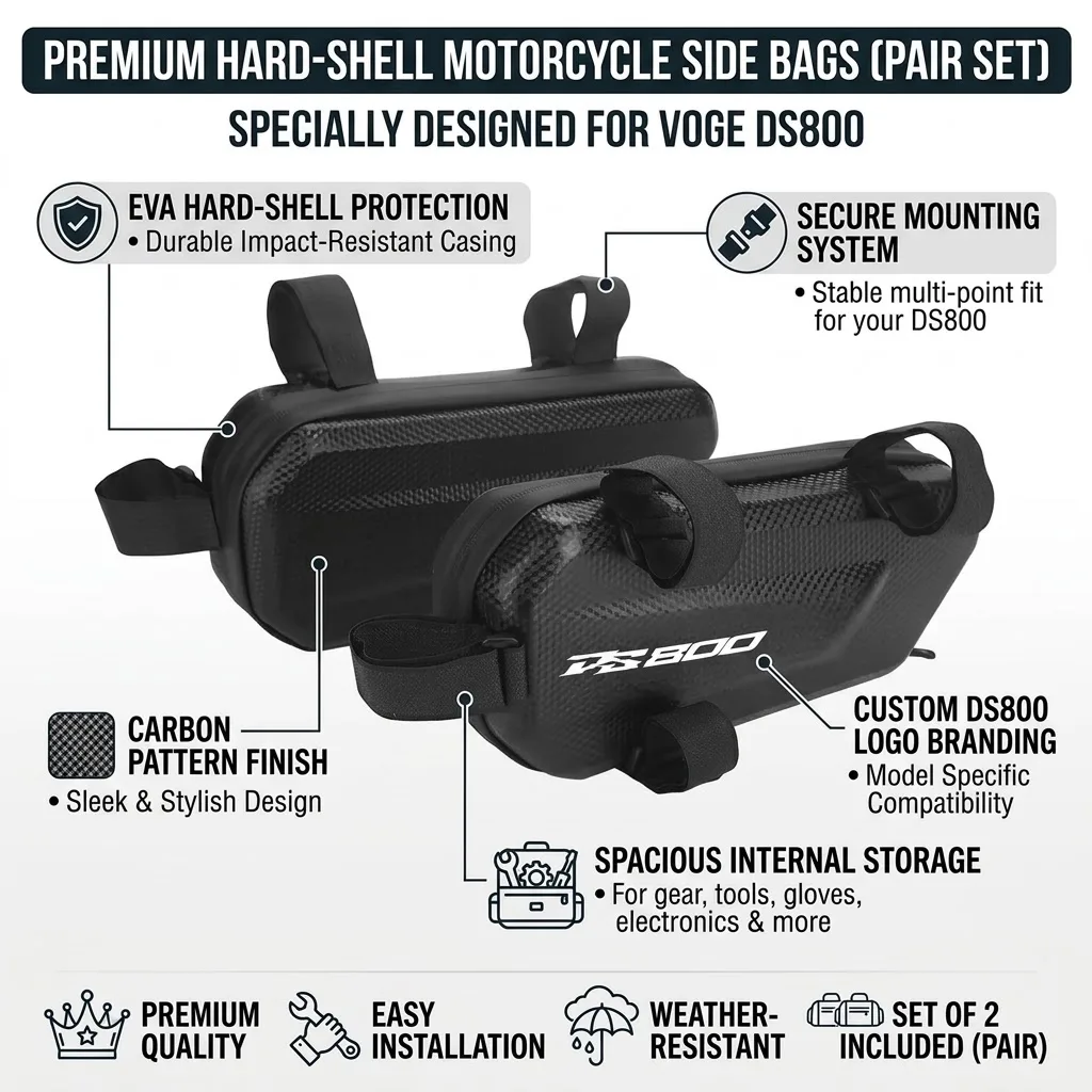 Motorcycle Gear Logo - 360° Waterproof Protection Hard Shell 3L