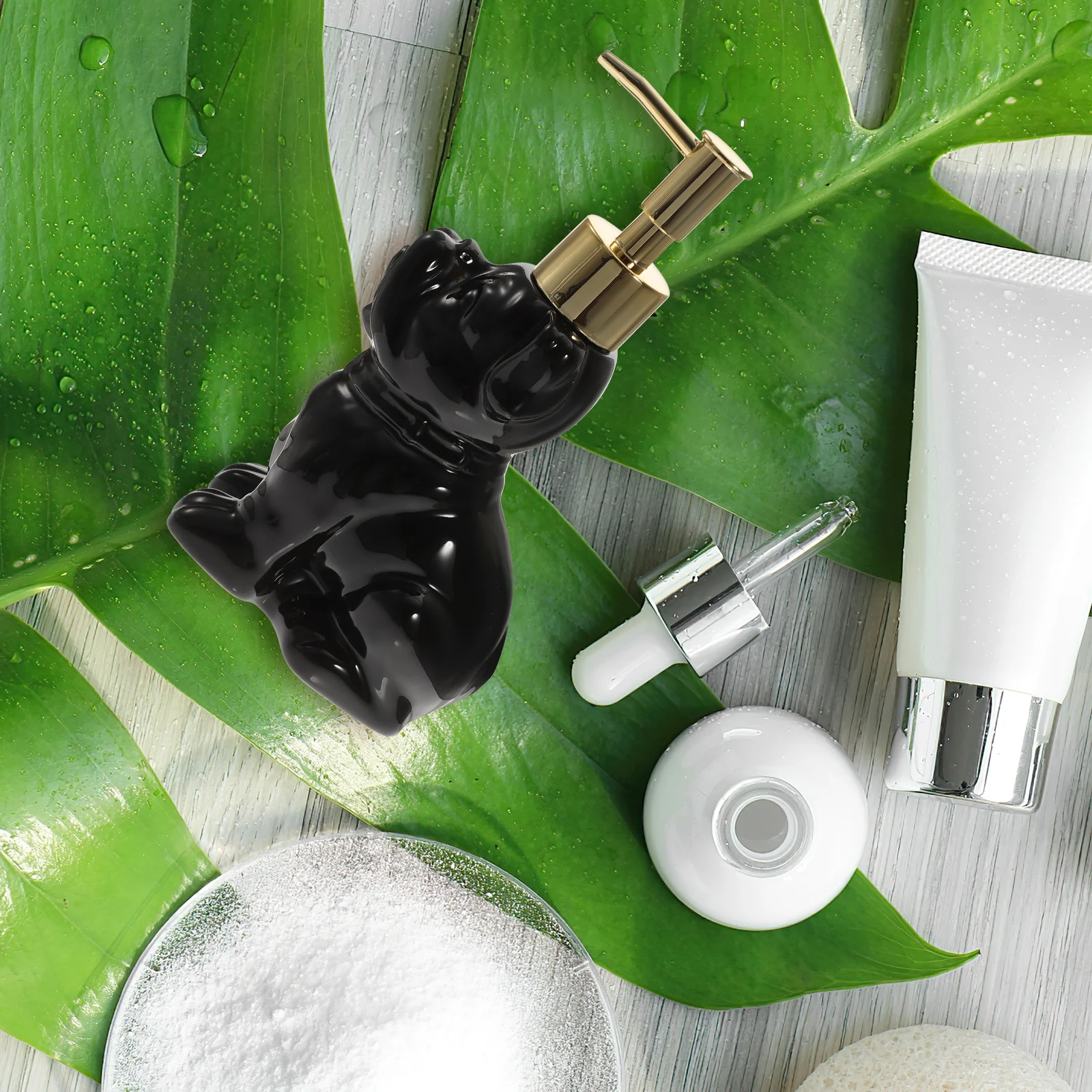 

Ceramic Soap Dispenser Refillable Pump Bottle Bathroom Lotion Shampoo Hand Soap Liquid Container Elegant