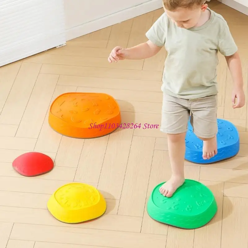 5Pcs 어린이 균형 디딤돌 실내 및 실외 활동 운동 장난감에 대 한 NonSlip 다채로운 장애물 코스 장난감