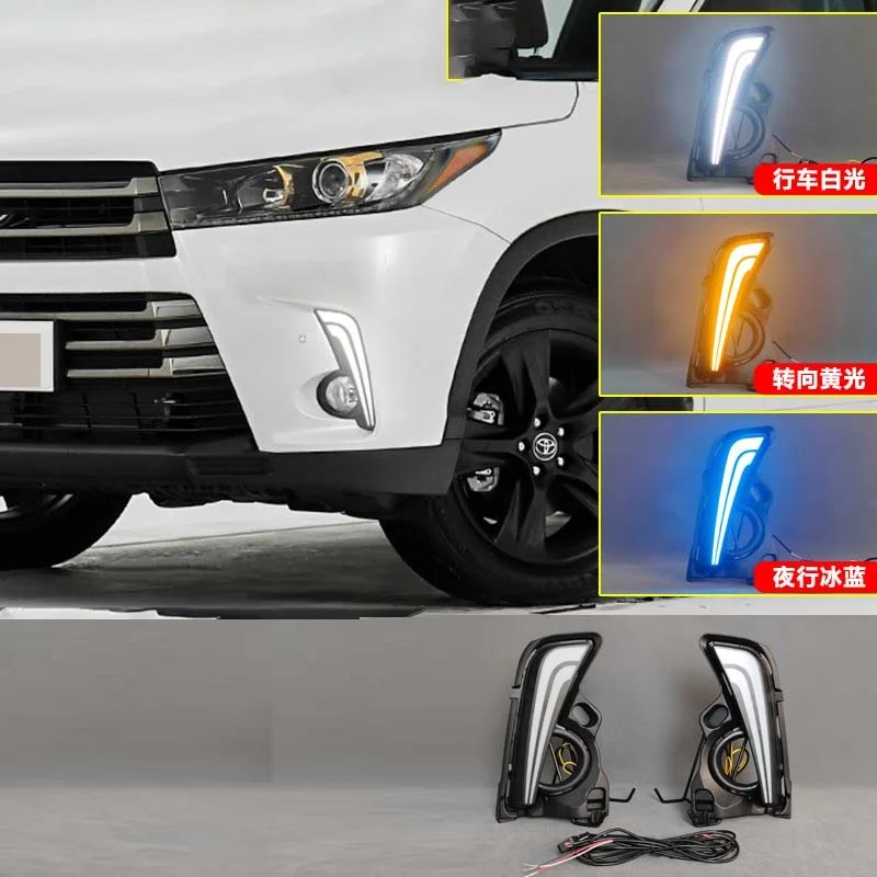 

Front Bumper Turn Signal Day Light Fit for Toyota Highlander 2018 2019 2020