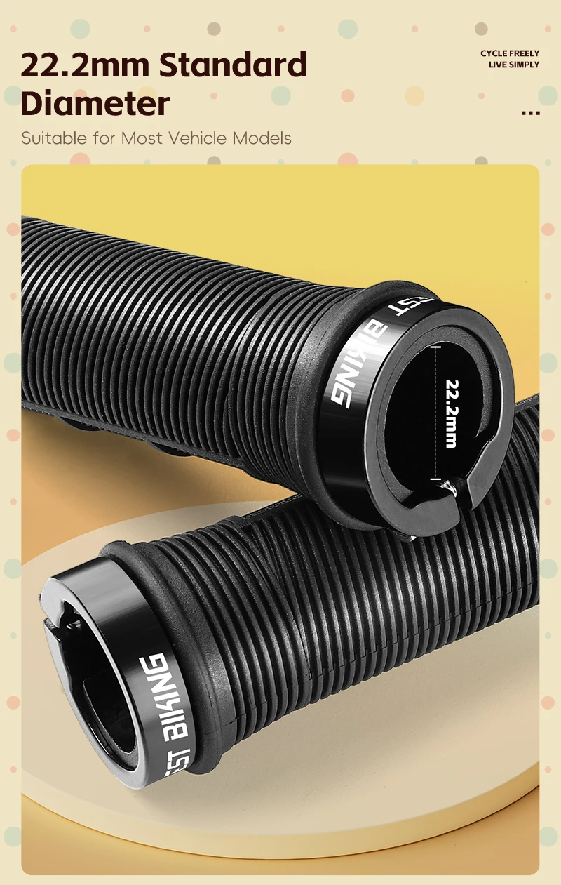 WEST BIKING Kinder-Fahrradgriffe TPR Rutschfest Stoßdämpfend Kinder-Fahrradlenker-Abdeckung 22,2mm Standarddurchmesser MTB-Griffe – Detail 6
