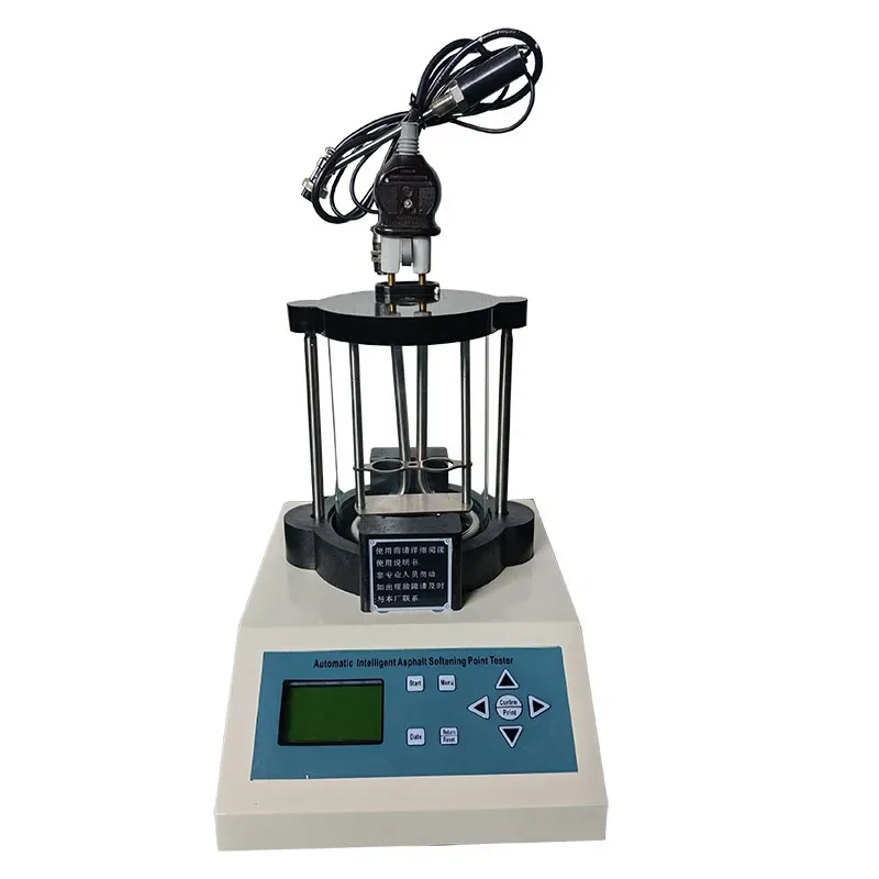 Testador de ponto de amaciamento de asfalto eletrônico automático exclusivo, material de latão de alta precisão, 220v, medição de laboratório de calor padrão astm