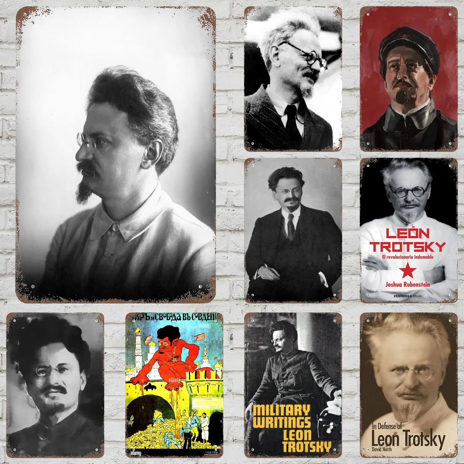 Leon Trotsky Retro Vintage Tin Sign Poster Decorative Plaque Metal Plate Wall Decor