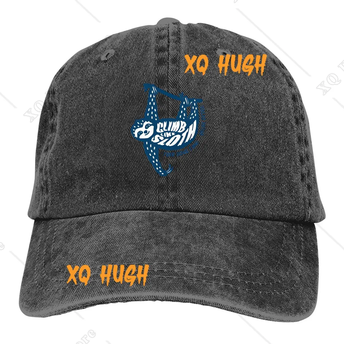 Washed Men's Baseball Cap Climb Like Sloth Trucker Snapback Cowboy Caps Dad Hat Mountain Climber Golf Hats