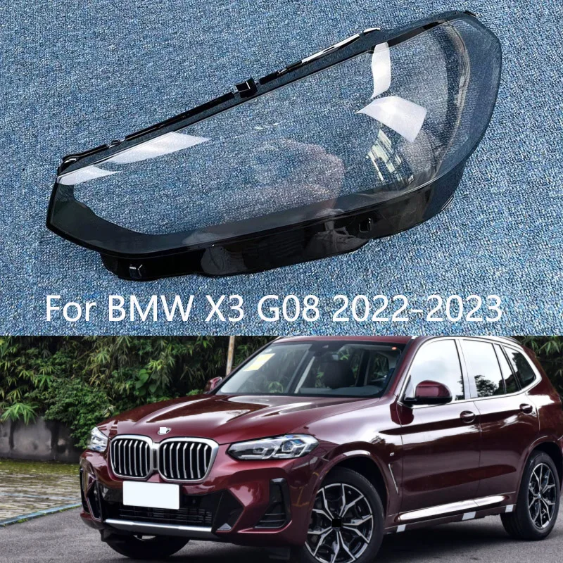 

For BMW X3 G08 2022 2023 Headlight Glass Shell Front Headlamp Lens Cover Case Transparent Lampshade Auto Lights Mask Lamp Caps