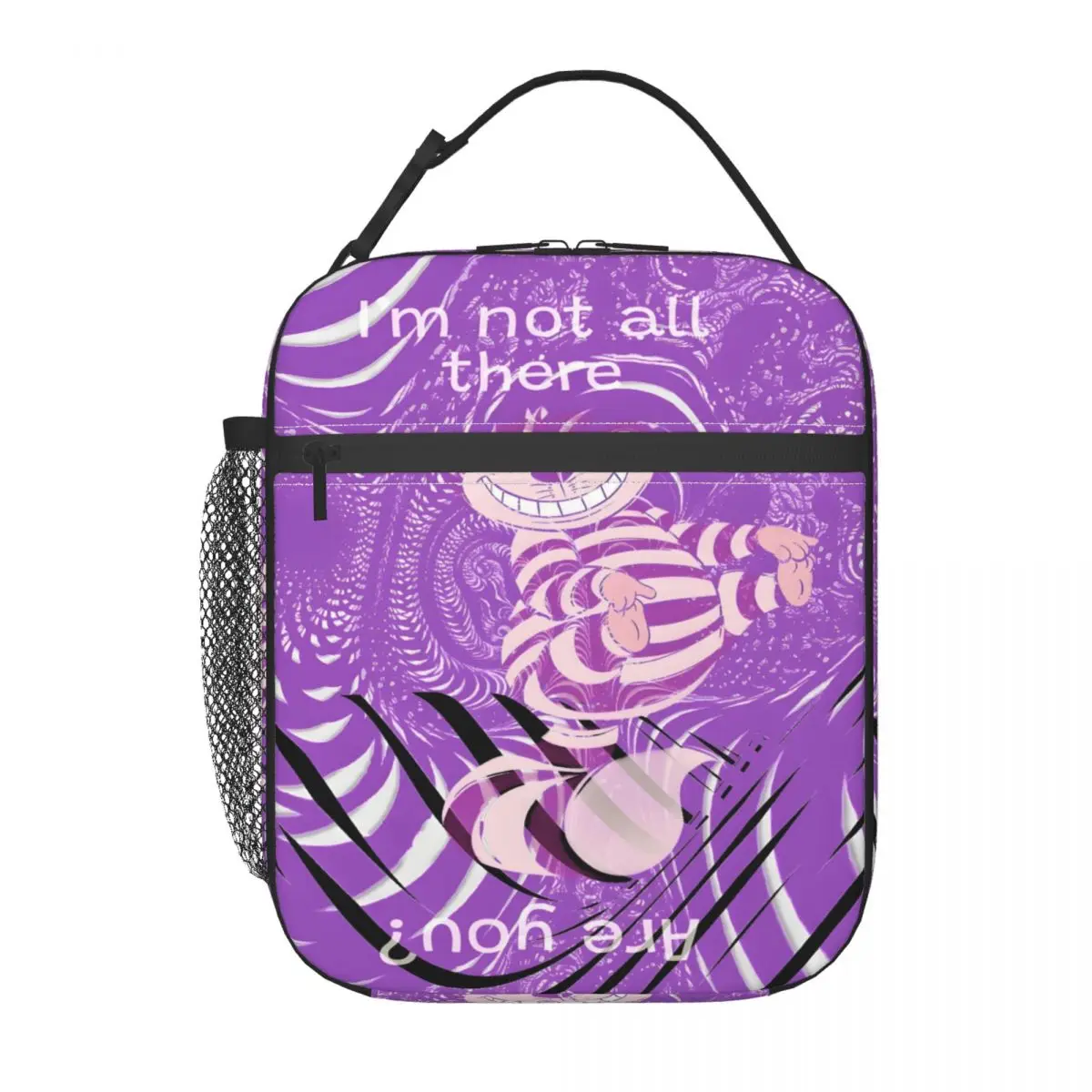 

Термоизолированная сумка для обеда с изображением аниме-кошки Чешир, женская портативная сумка для еды с мультяшным рисунком, контейнер для хранения еды для работы и школы