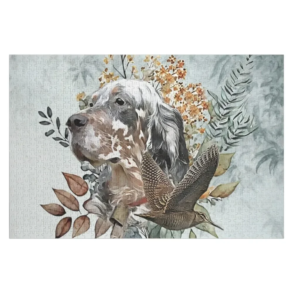 

English setter , Woodcock Hunting , Art Jigsaw Puzzle Custom With Photo Jigsaw Pieces Adults Custom Photo Christmas Gifts Puzzle