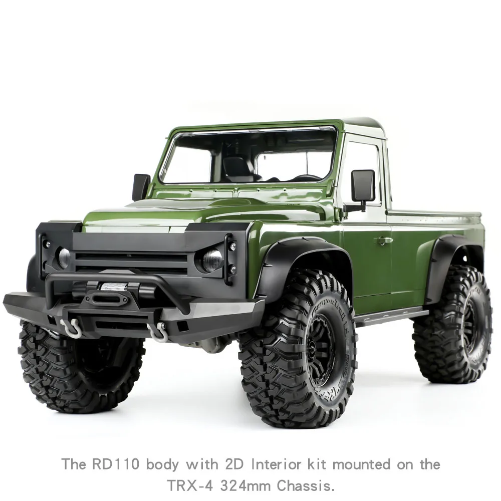 324mm Wheelbase 2 Door Pickup Truck Hard Body Shell for 1/10 RC Crawler Car Traxxas TRX4 Defender Bronco Blazer Jeep RD110 Parts