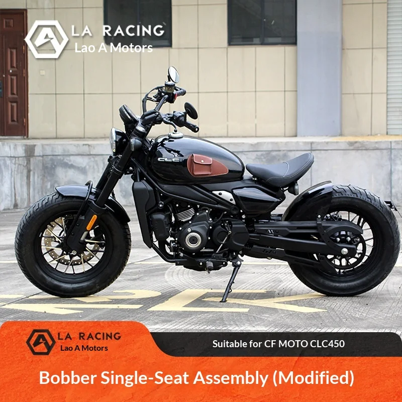 【Premium】For  CFMOTO CLC450 modified bobber-style single-seat short tail seat assembly, taillight fender, folding seat cushion