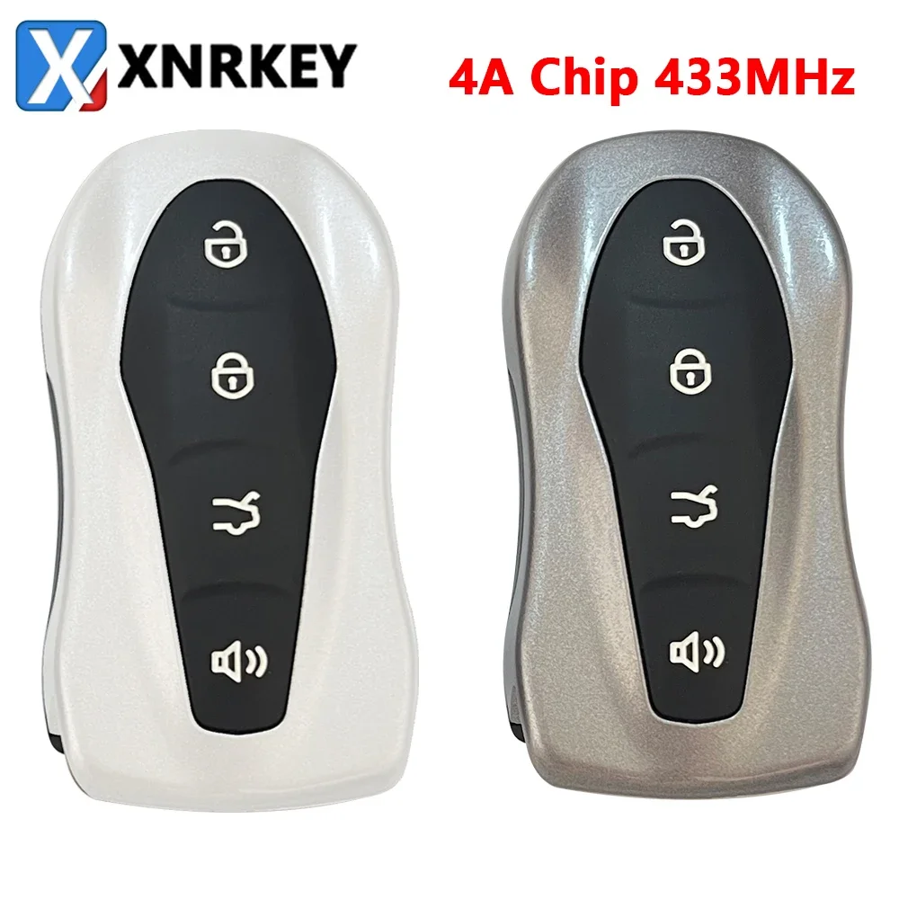 XNRKEY 4 Button Car Smart Remote Key 433Mhz 4A Chip for Geely Atlas Tugella Azkarra Coolray Okavango Proton Emgrand X7 GS Binray