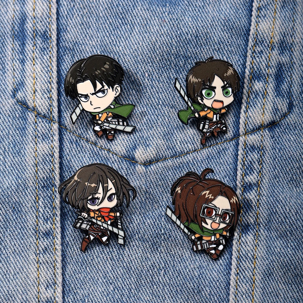 Levi Jewelry & Watches Inc - 4 stks/set AttackonTitan Emaille Pin Set