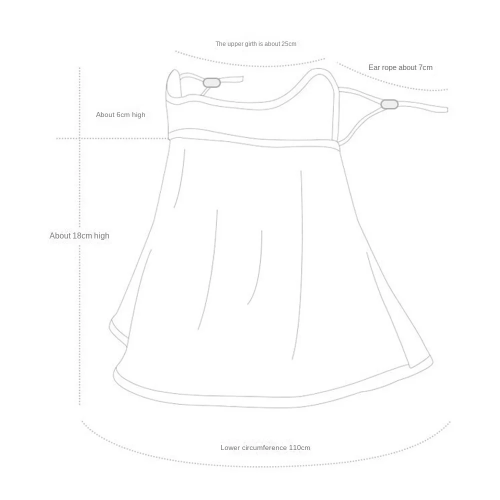 새로운 UPF50 + 아이스 실크 선 스크린 마스크 통기성 방풍 페이스 커버 목 보호 안티 uv 귀 교수형 마스크