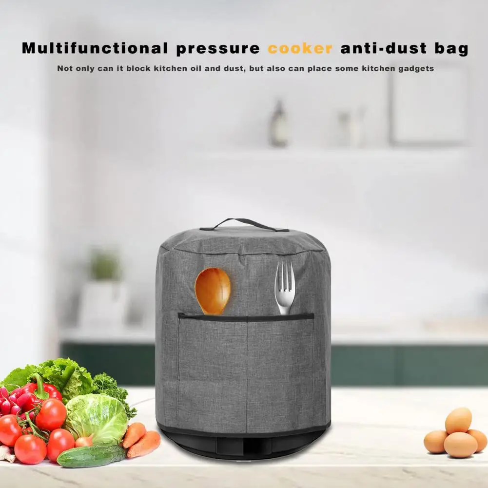 Convenient Pressure Cooker Dust Bag Washable Protective Solid Color Electric Pressure Cooker Dust Cover