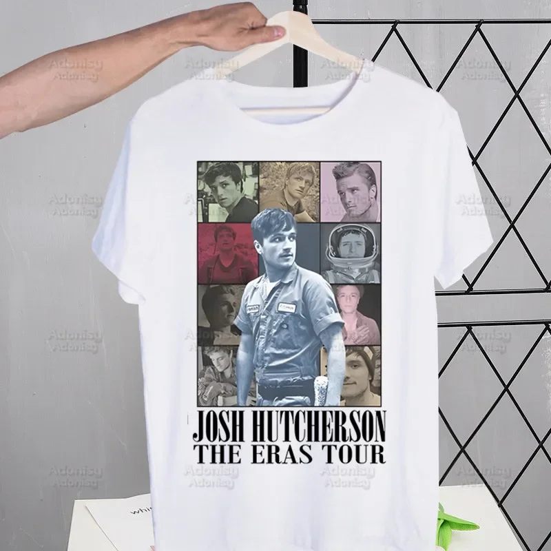 

Мужская футболка Josh Hutcherson Heart Harajuku, унисекс, футболка с короткими рукавами и принтом, крутая повседневная футболка с героями мультфильмов, мужские уличные топы