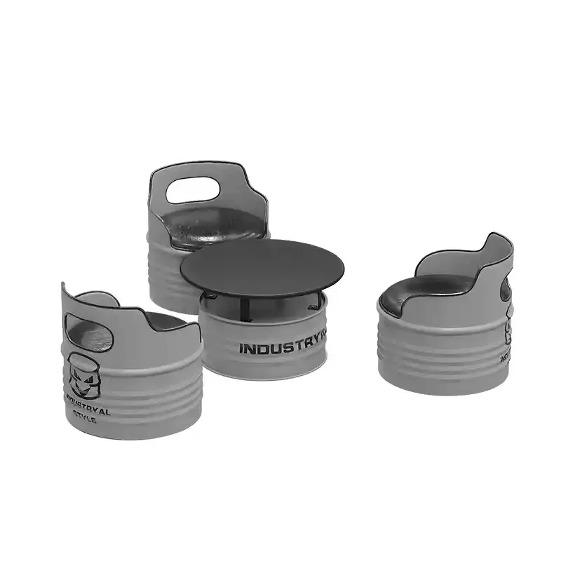 

Customizable Commercial Table Modern Metal Industrial Bar Furniture Barrel Tables and Chairs