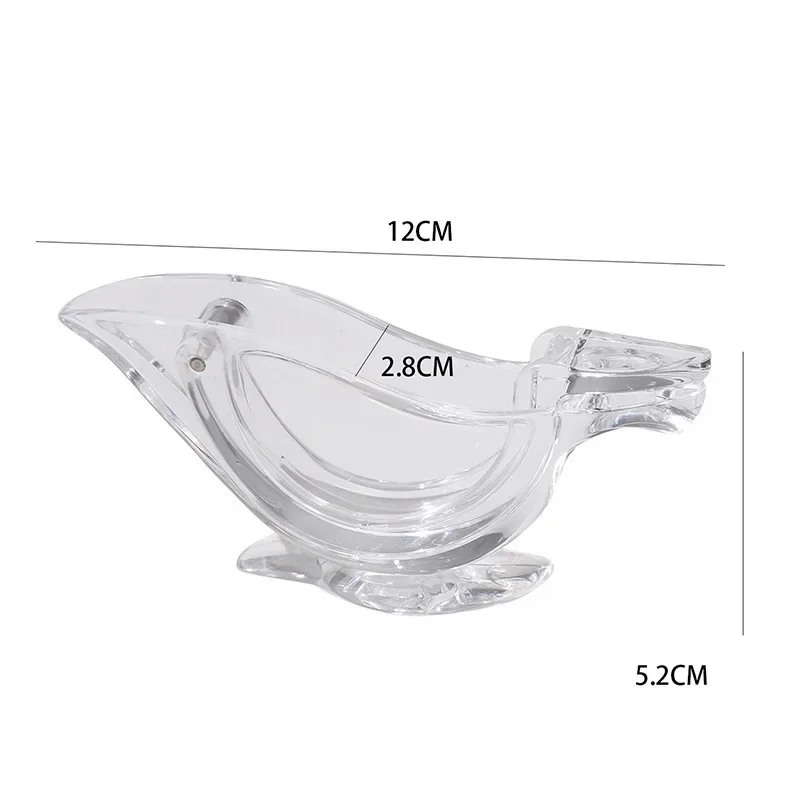 Manual Lemon Squeezer, Acrylic Manual Lemon Slice Squeezer, Bird Lemon Squeezer Portable Transparent Fruit Juicer