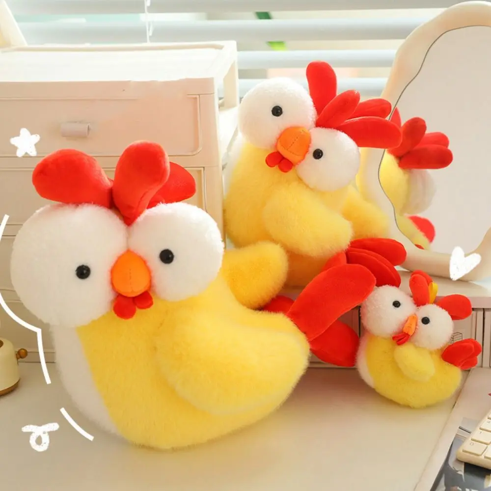 Realistic Chicken Chicken Plush Toy Soft Protruding Eyes Chick Soft Pillow Huggable Simulation Animal Chick Stuffed Dolls