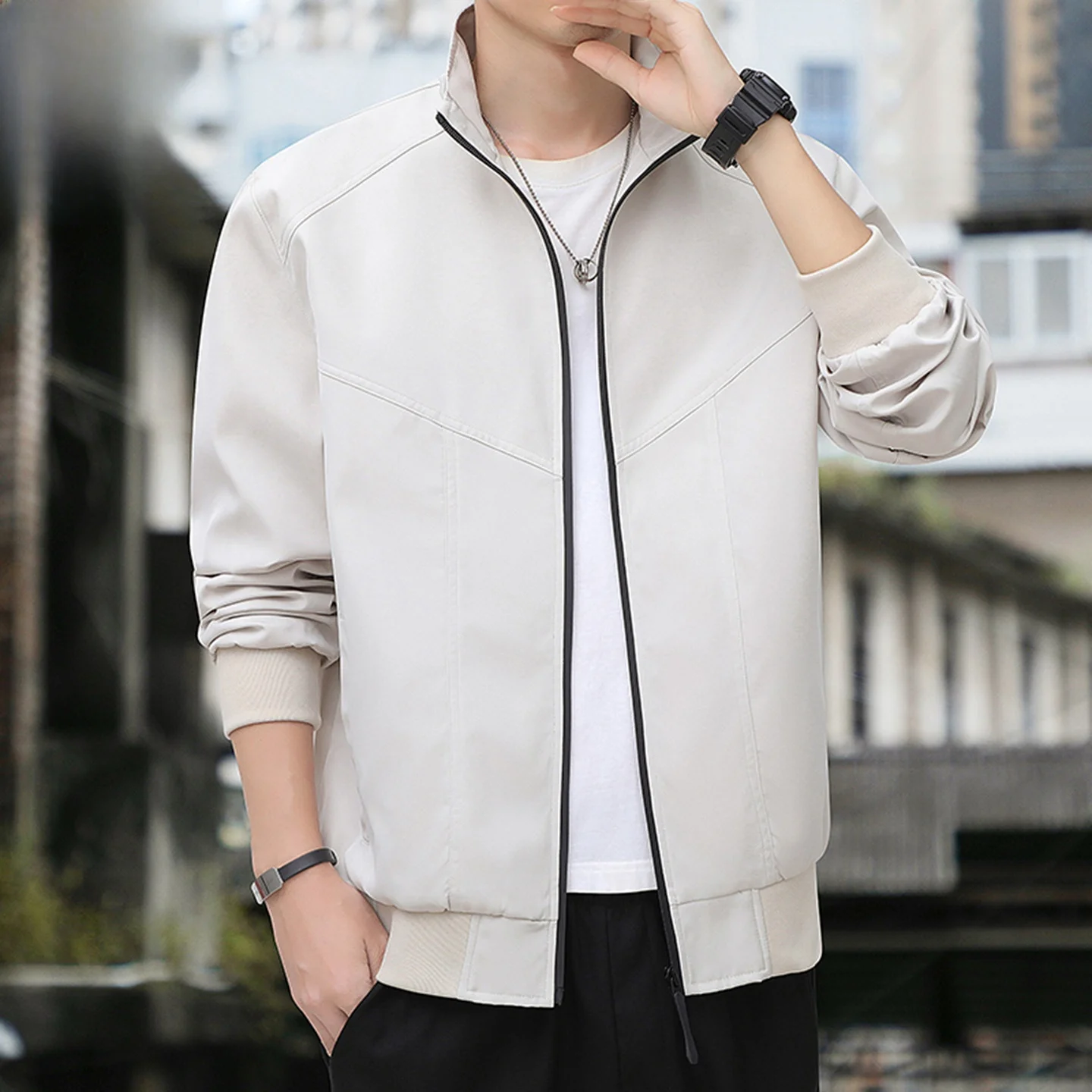 

TUCANO, новинка 2025, мужская повседневная куртка, Busin Spor, ветрозащитная, теплая, воротник-стойка, длинная застежка-молния, полиэфирное волокно