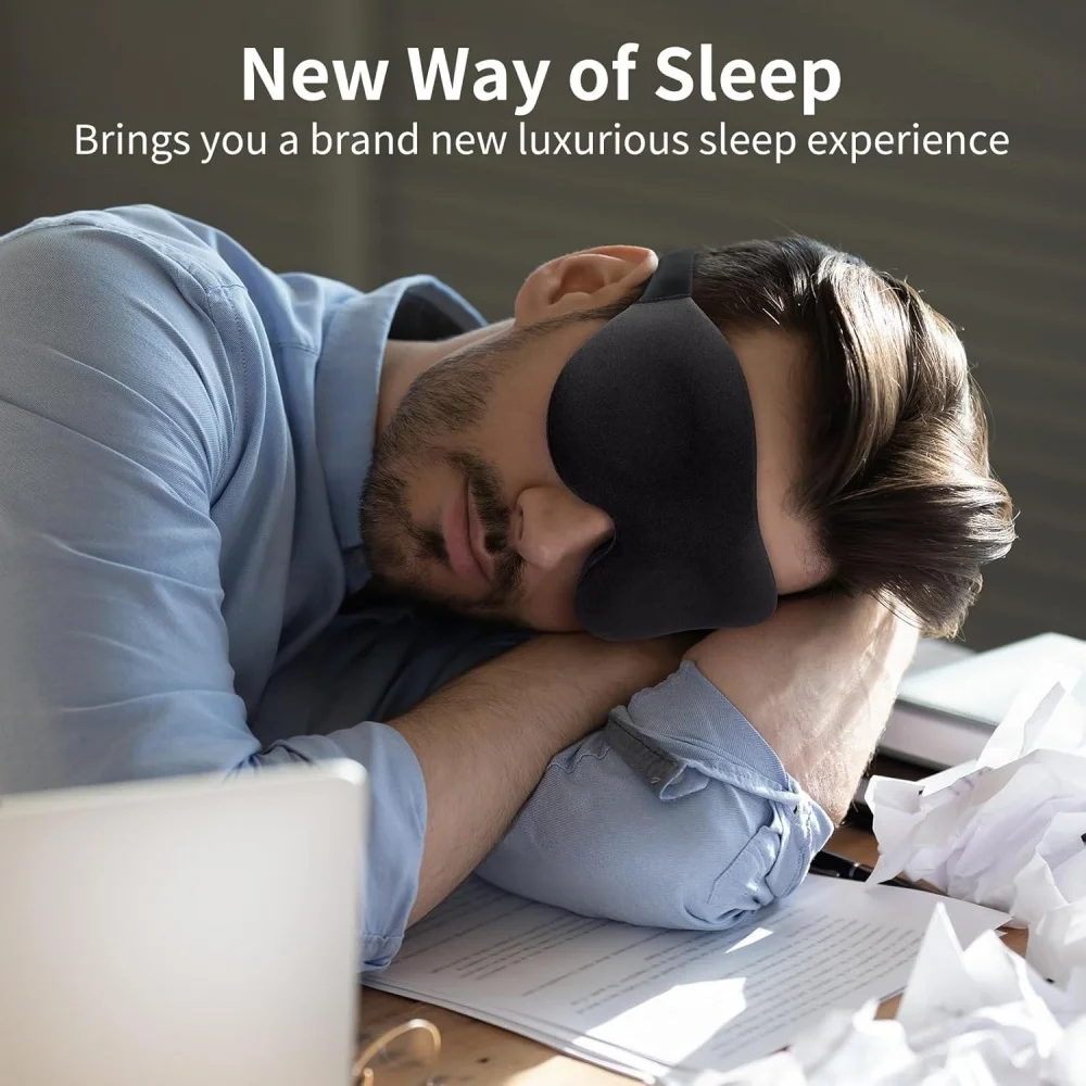 3D Sleep Mask Sleeping Aid Blindfold Block Out Light Portable 3D Memory Foam Face Mask Eyeshade Comfort Three Dimension Design