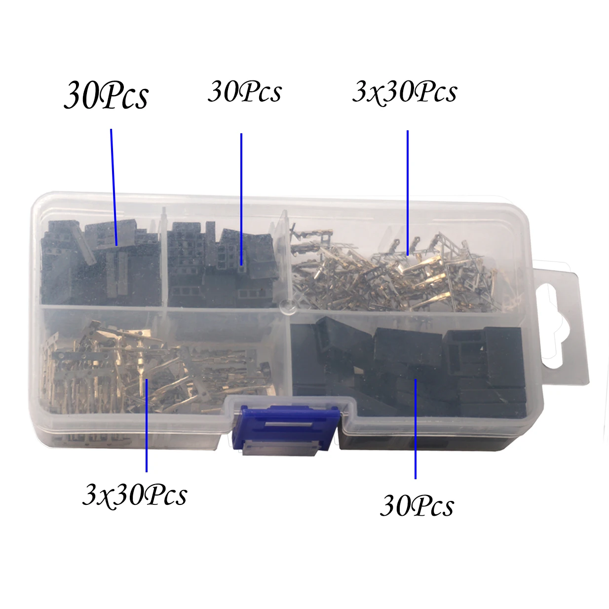 30Sets RC Servo Plug Male Female Connector Crimp Pin Kit,Compatible with Futaba JR Hitec Spektrum