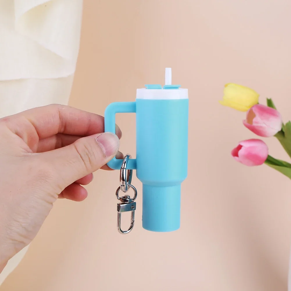 1-3pcs Mini Cup Keychain Mini Tumbler Keychain Lip Balm Keychain Cute Tumbler Key Ring Chapstick Holder for School Bag