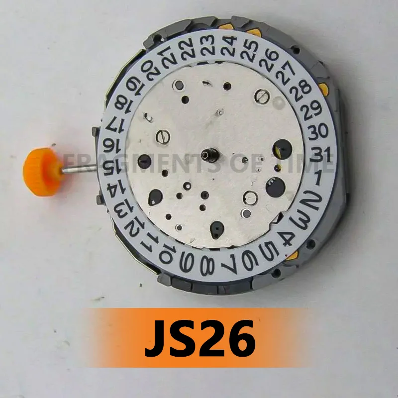 New JS26 Watch Movement Genuine Quartz Mouvement Automatic Movement 6 Hands Date At 3:00 Watch Parts