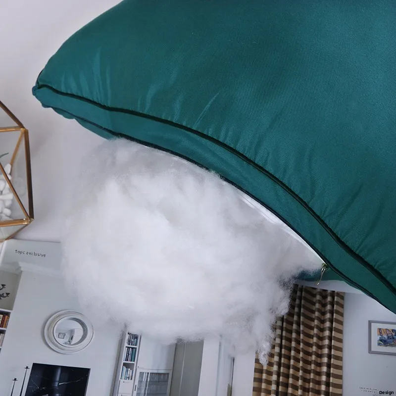 

Non-Deformable Pillow Core with Cover Single Person Use Rectangular ape Polyester Fiber Fill Pure Cotton Fabric M Fem...