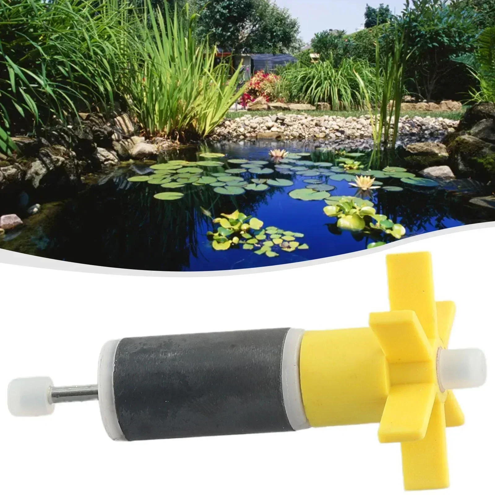 For Intex Pure Spa Impeller Aquarium Pump Accessories Replacement Stainless Steel Shaft Yellow High Quality New