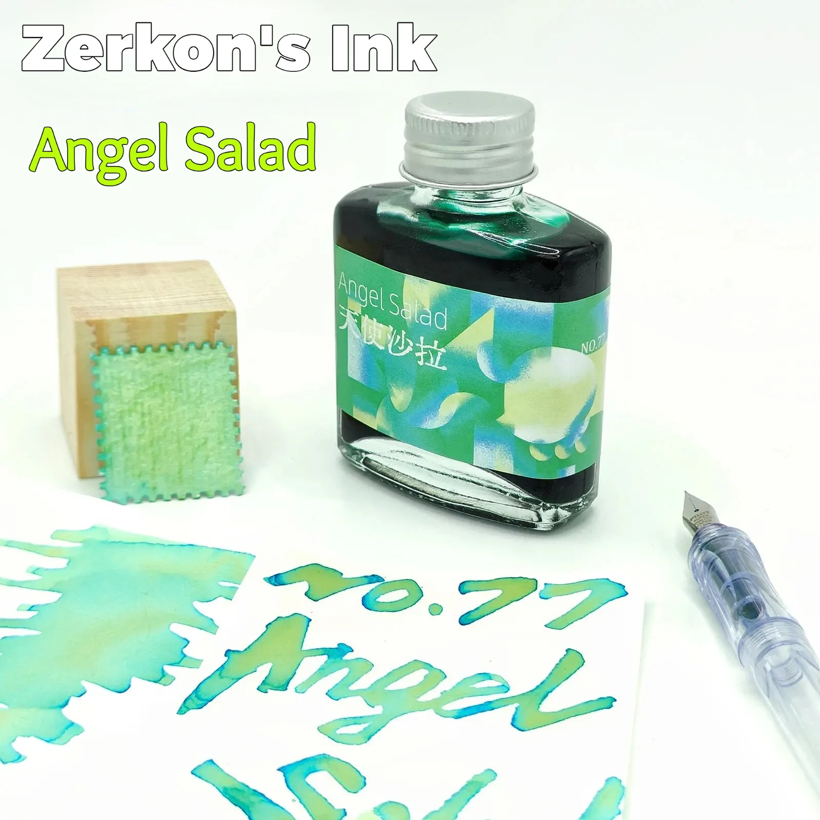 

Zerkon NO.77 Angel Salad Journal Stationery Ink，sheding Sheen Ink 50ml