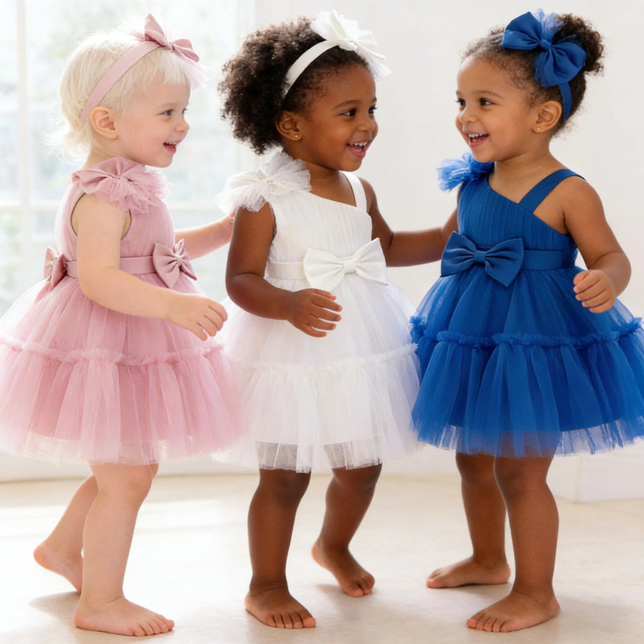

Infant Bow Baptism Princess Baby Party Dress for Girls 2pcs Summer Wedding Evening Dresses 1st Birthday Christening Kids Clothes