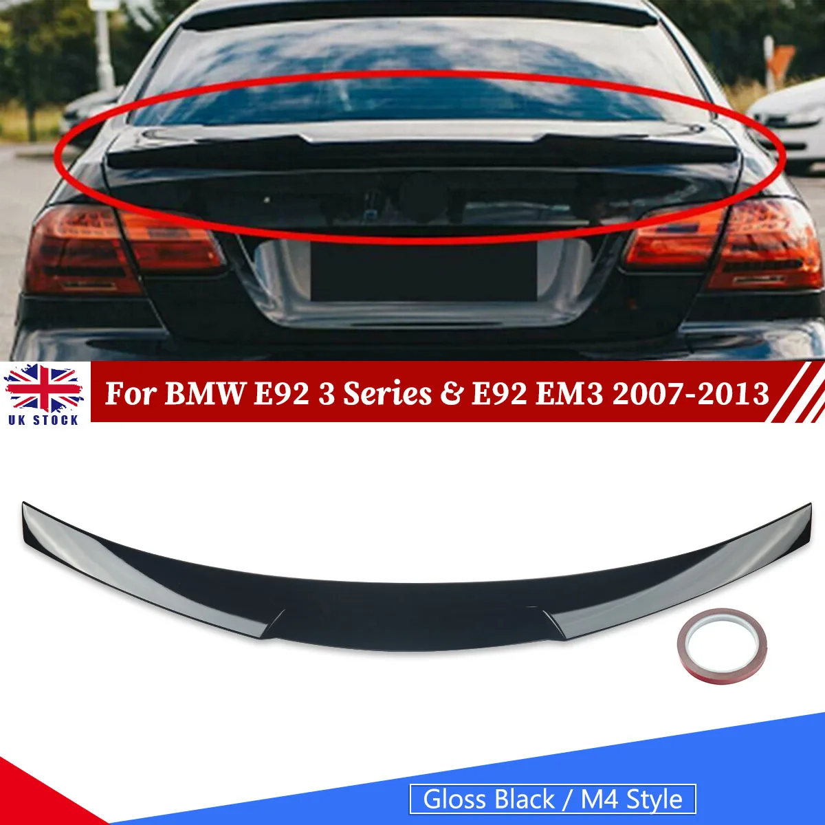 

M4 Style Rear Tail Wings Lip For 2006-2013 BMW E92 320i 328i 335i Coupe Glossy Black Rear Trunk Spoiler Wing Magickit