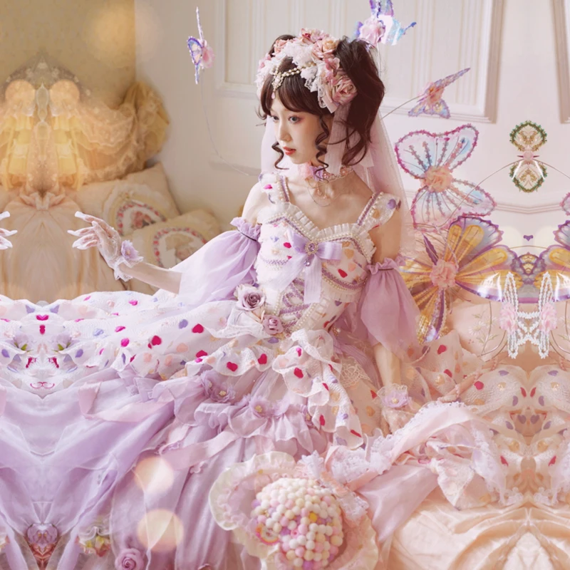 Lolita Dress Flower Wedding Daily Chiffon Girl JSK