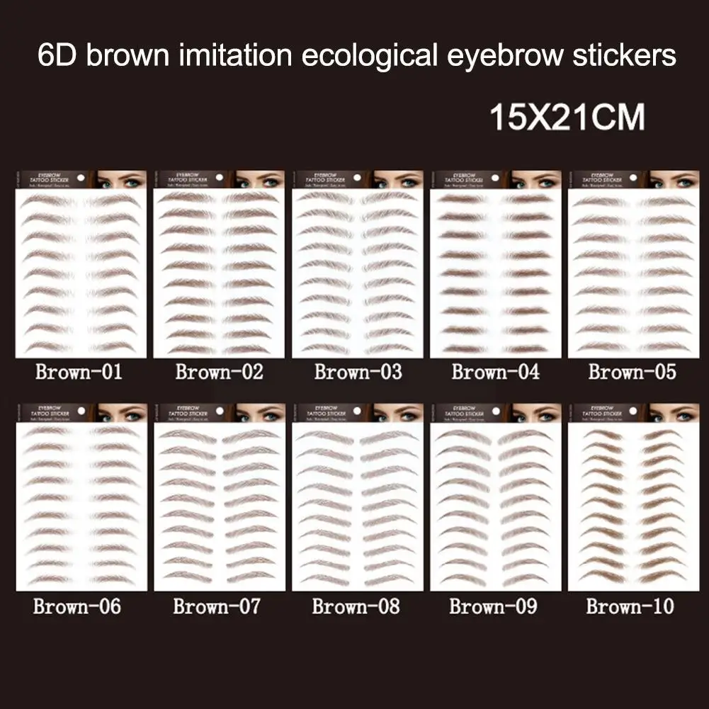 6D Hair Like Eyebrows Stickers for Authentic Look