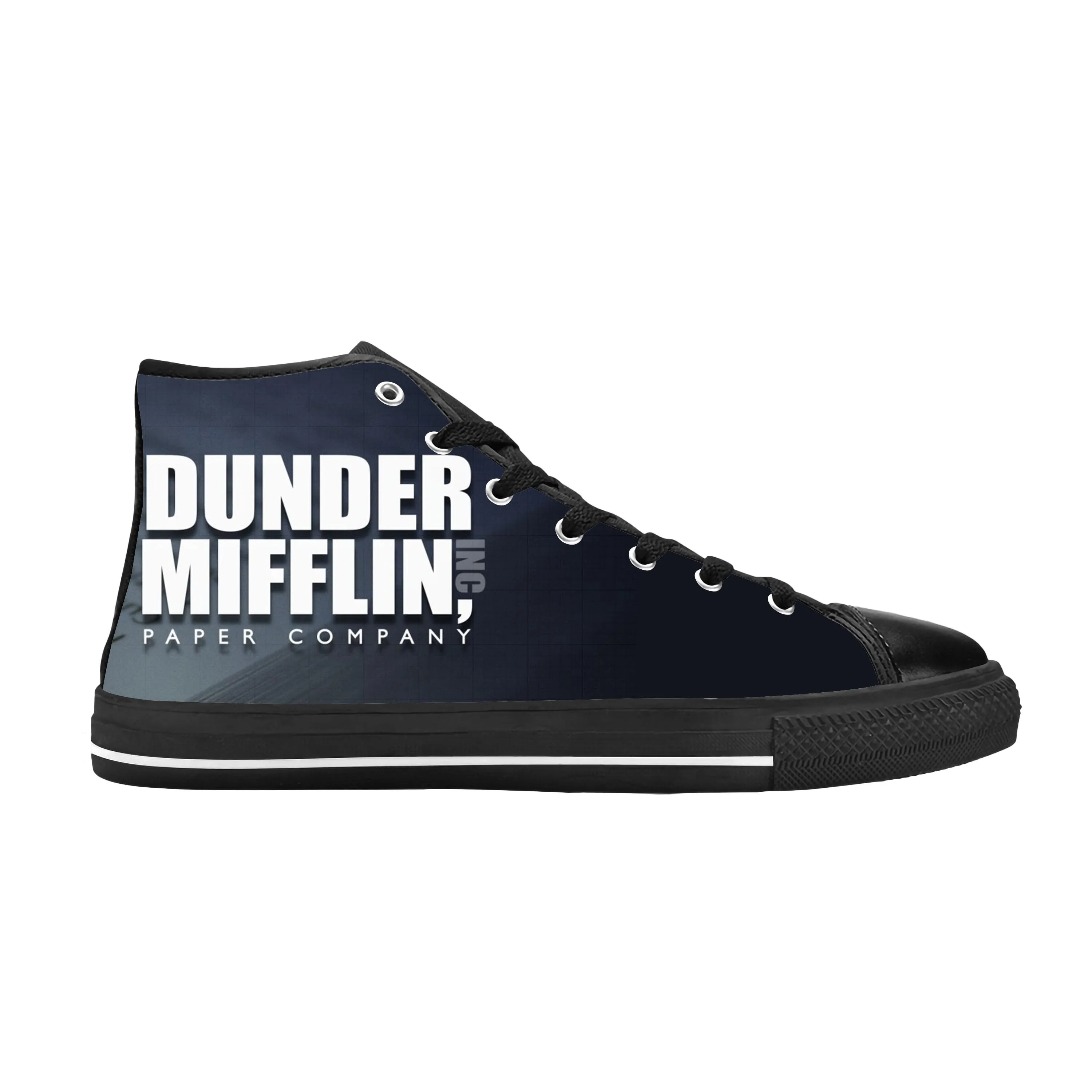 The Office TV Show Dunder Mifflin Paper Company Casual Cloth Shoes High Top Comfortable Breathable 3D Print Men Women Sneakers