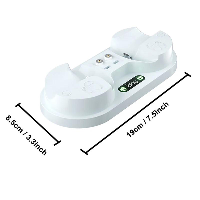 Fast Charging Station for PS VR2 Sense Controller with LED Indicator, 4 Type-C Magnetic Interface, Type-C Charging Cable