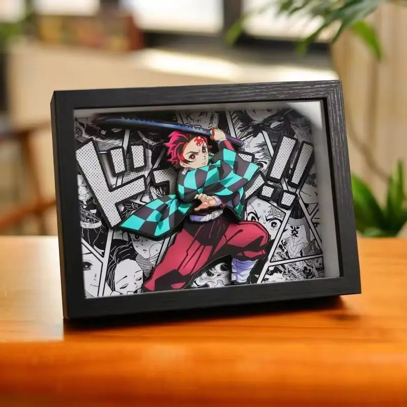 Hot Demon Slayer 3D Handmade Decorative Painting Kamado Tanjirou Agatsuma Figure Decorative ornaments Picture Decoration gifts
