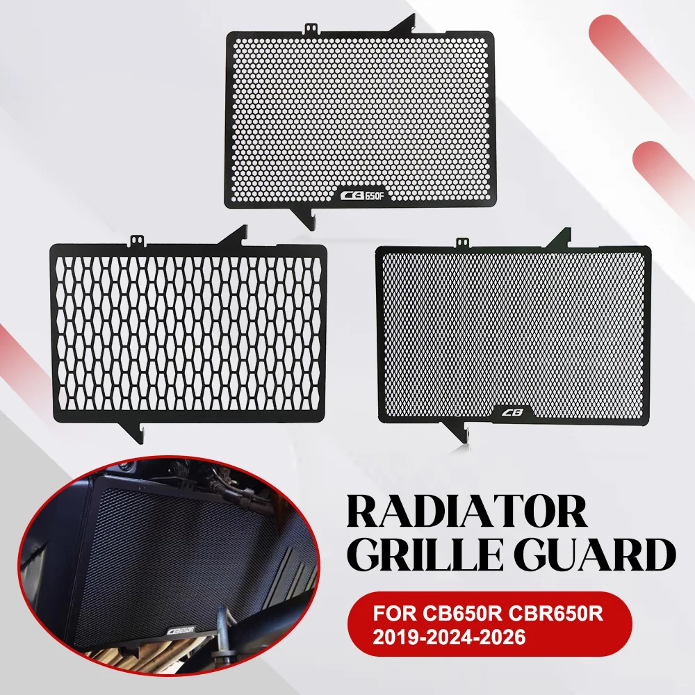 

For Honda CB650R CBR650R 2019-2024-2025-2026 Motorcycle Aluminum Radiator Guard Engine Grille Cover Protector CB CBR 650R 650F